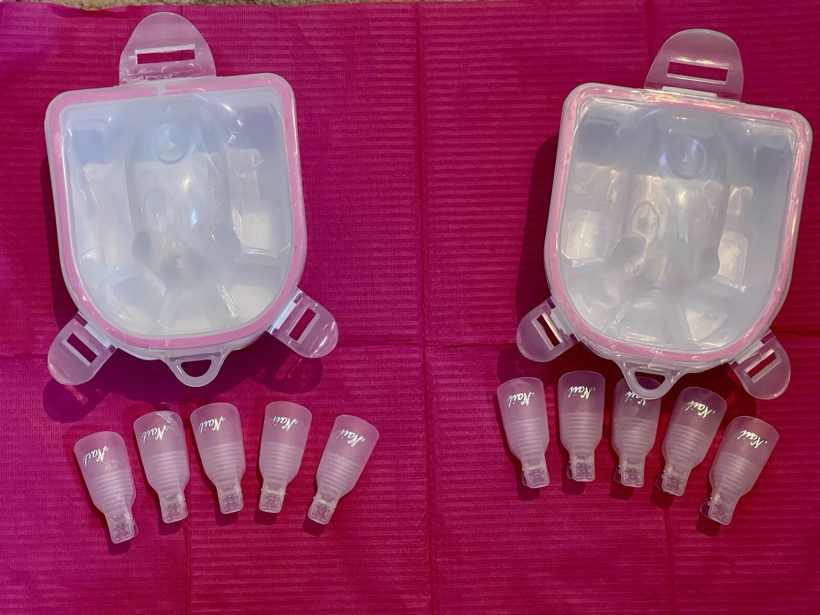 Nail Soaking Bowl 2PCS Soak Off Gel Polish Dip Powder Remover Manicure Bowl Set