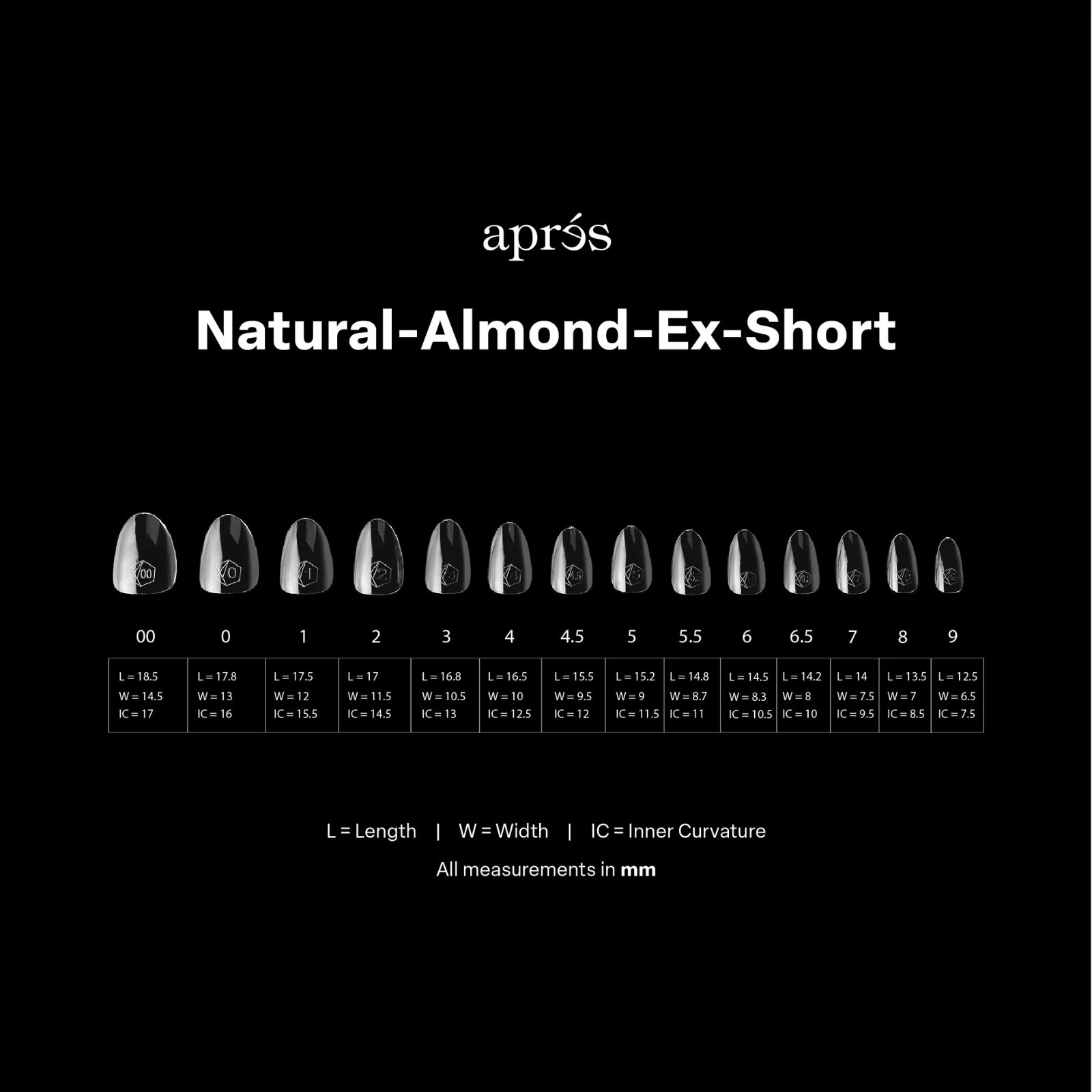 Apres Gel-X Natural Almond X-Short (Box of 600 Tips)