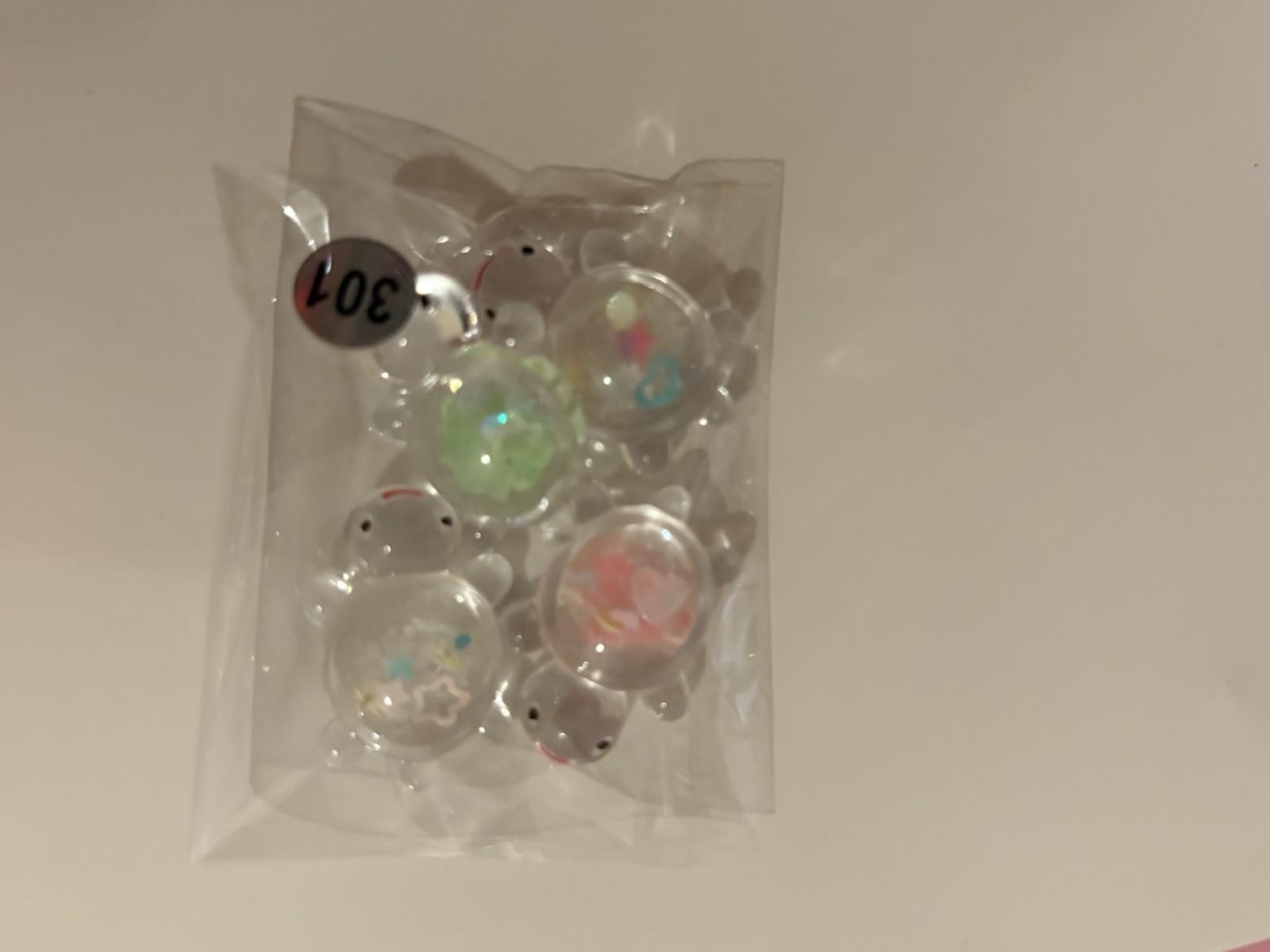 3D Glitter Teddy Bear Nail Art Charms Multicolor Plastic for Gels Acrylics