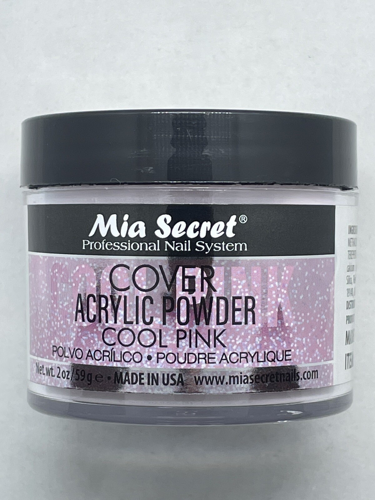 Mia Secret Cover Acrylic Nail Powder Cool Pink 2oz