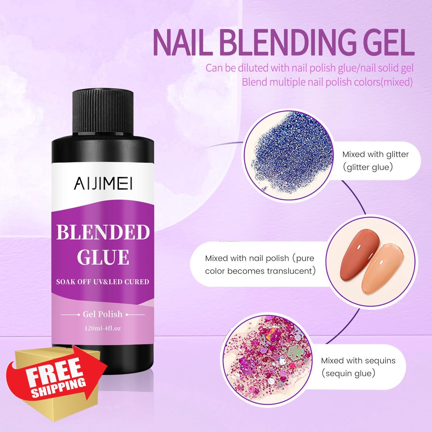 AIJIMEI 4 Fl Oz Clear Nail Blending Glue