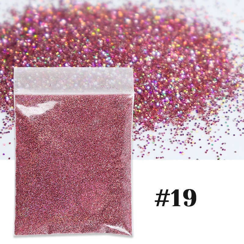 10G Nail Glitter Sequins Powder Laser Dust Powder 3D Nail Art Decor 0.2mm