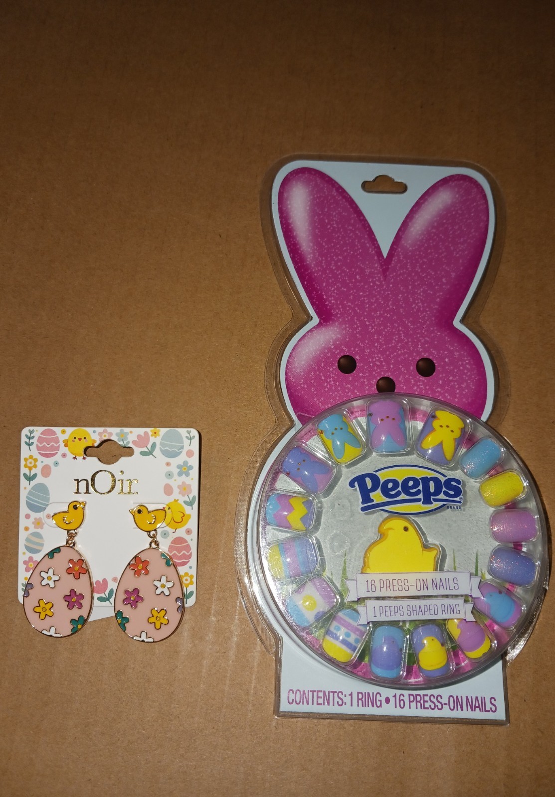 New PEEPS Easter Chick Nails & NOIR Earrings