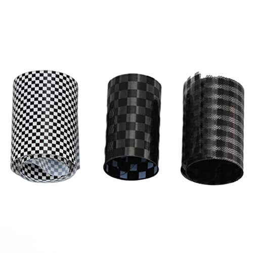 10 Rolls Plaid Nail Art Stickers, Black White Plaid Design Nail Tips Decals