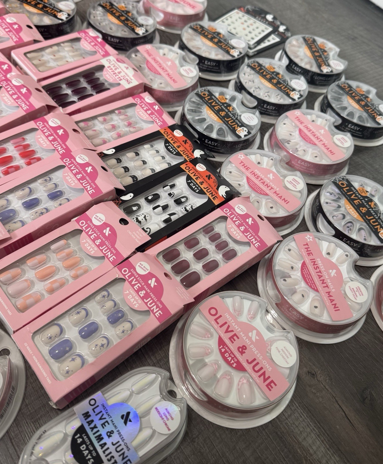 Olive & June Large 49 Piece Lot Press On Nails and Nail Care New $350+ Value