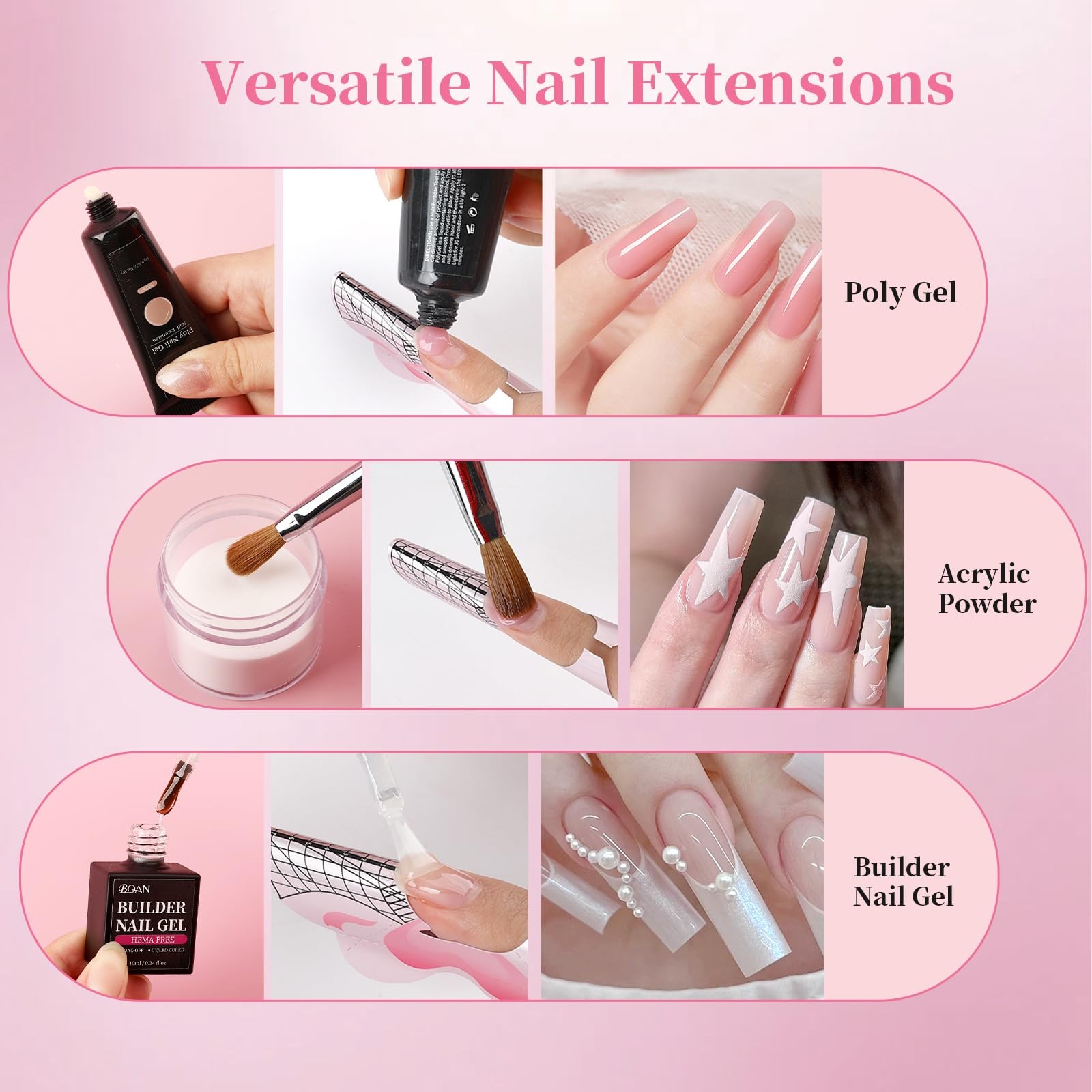 Nail Forms for Builder 100Pcs Nail Extension Stickers for Acrylic
