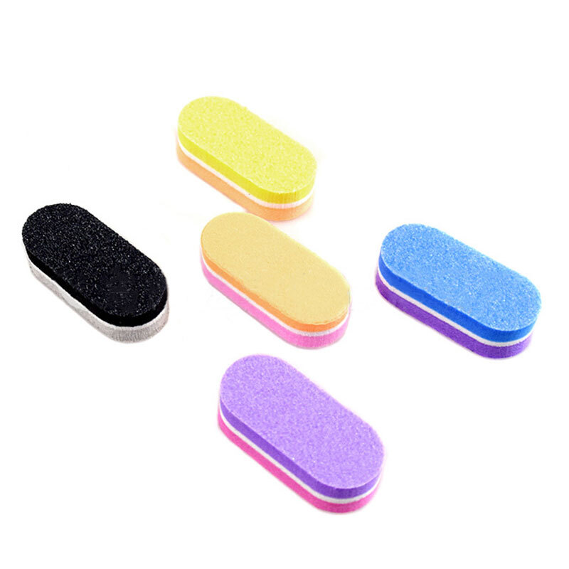 10Pcs Mini Nail Sponge Files Buffer Block Polishing Sanding Nail File Pedicure