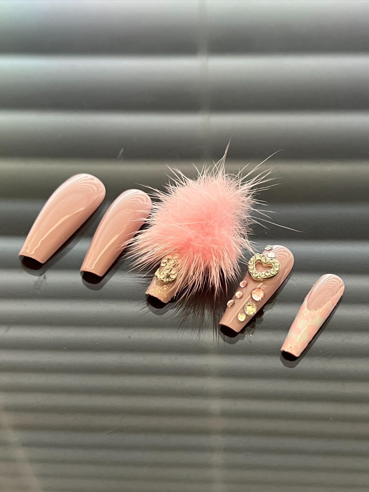 Press on Nails Long Coffin w/ Lovely Designed Press On Nails Gift