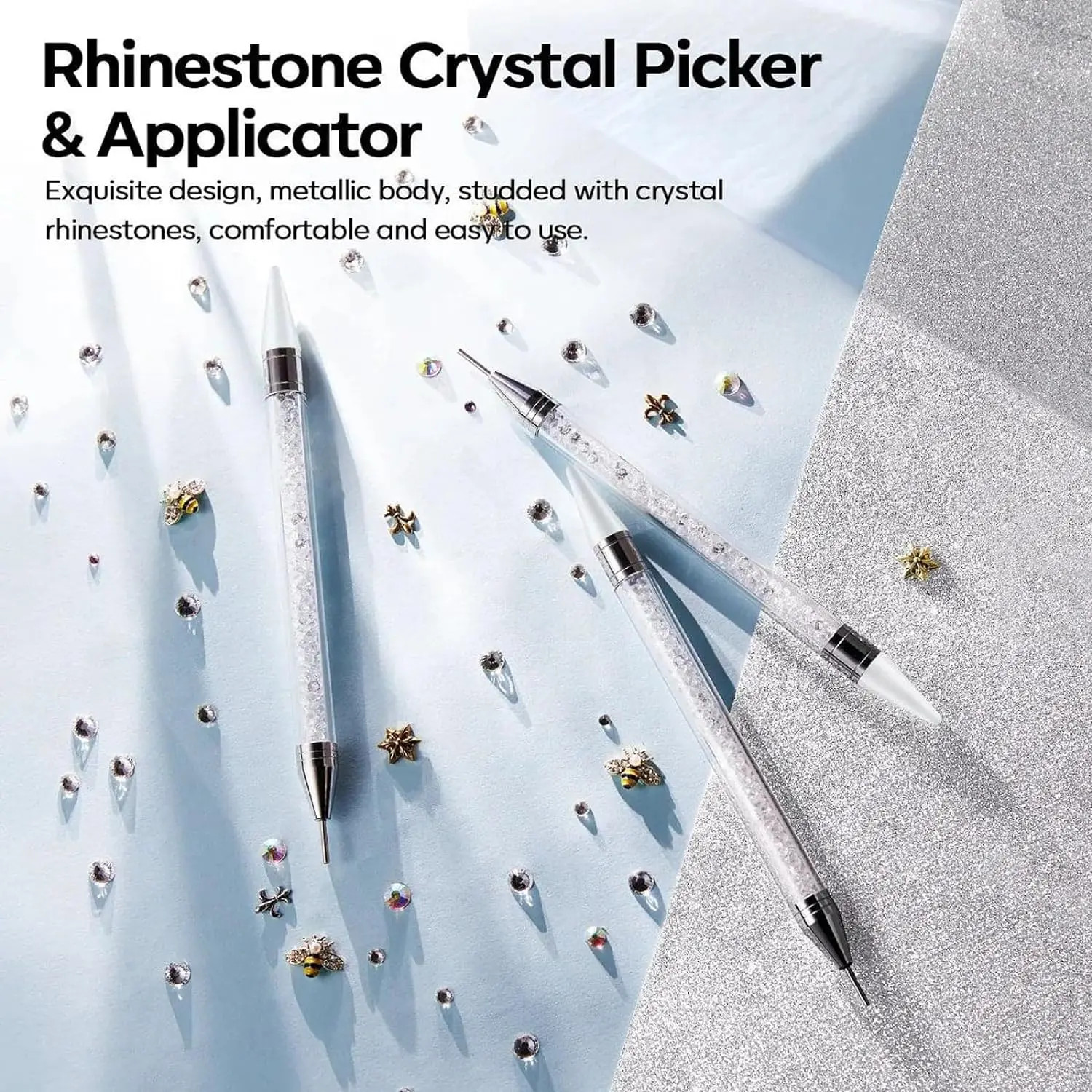 Rhinestone Picker Dotting Pen, Dual-ended Rhinestone Gems Crystals Studs Picker