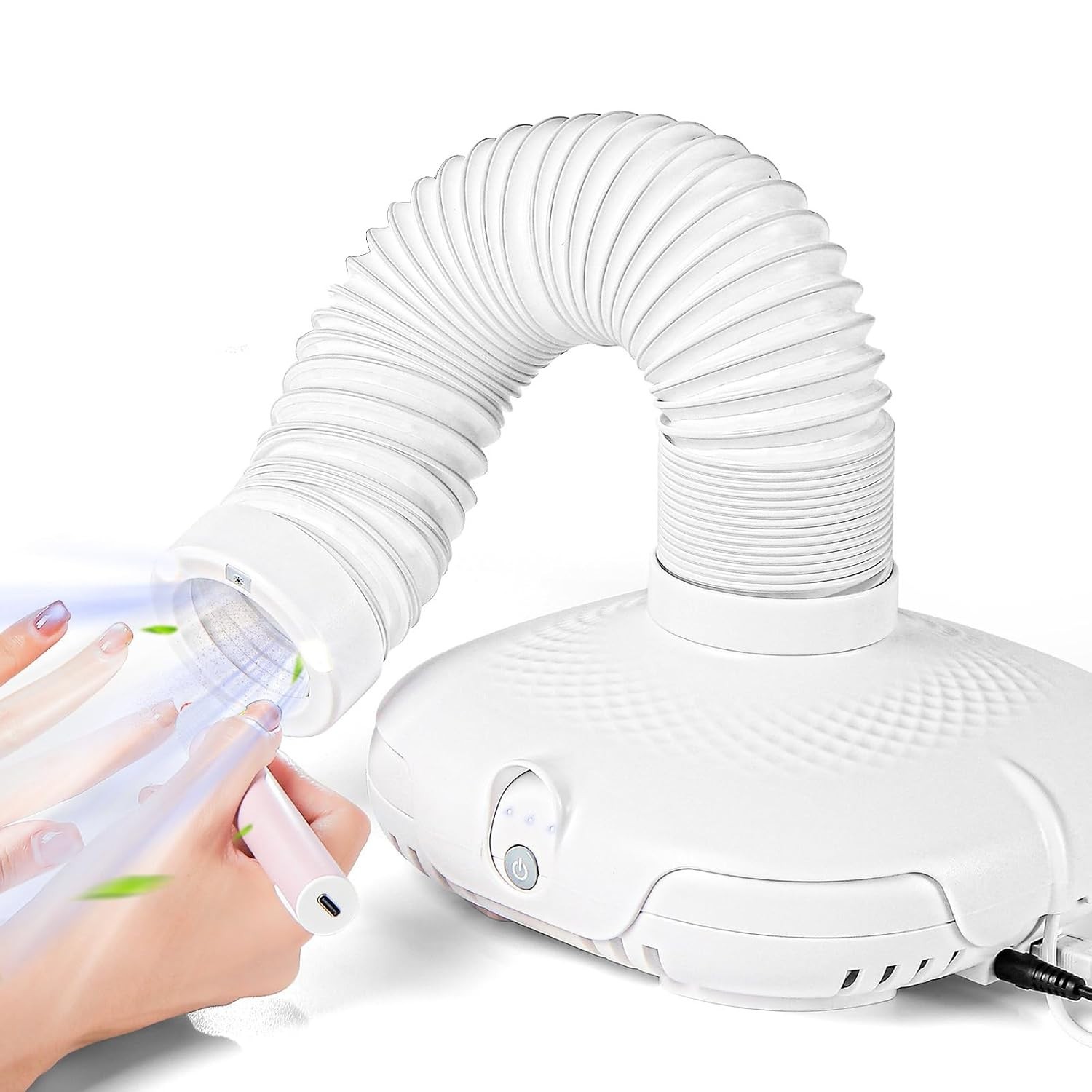 Versatile Nail Dust Collector with Built-in LED Light & Custom Suction Control