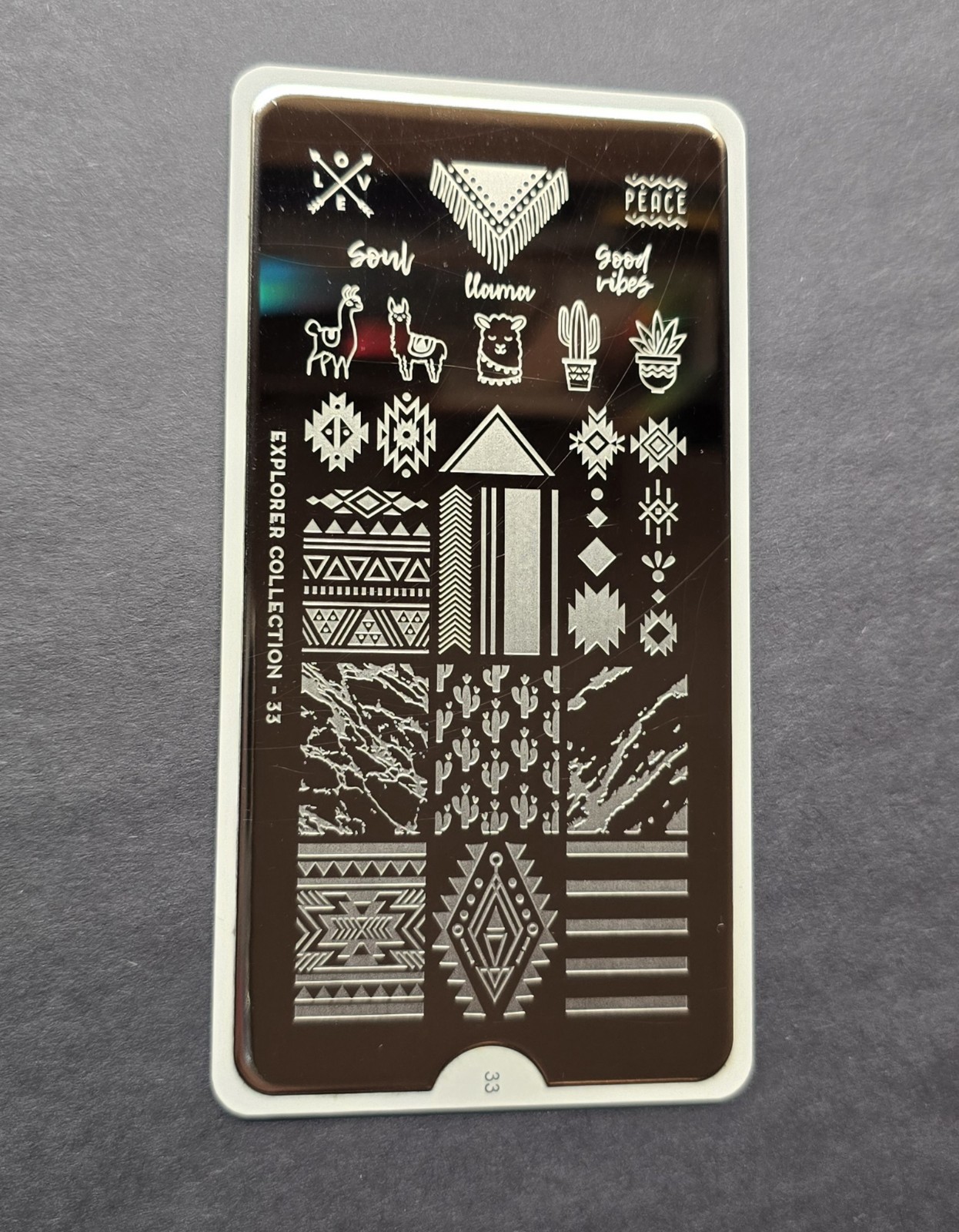 MoYou-London Explorer 33 Nail Stamp Plate Cactus Desert Succulent Western Llama