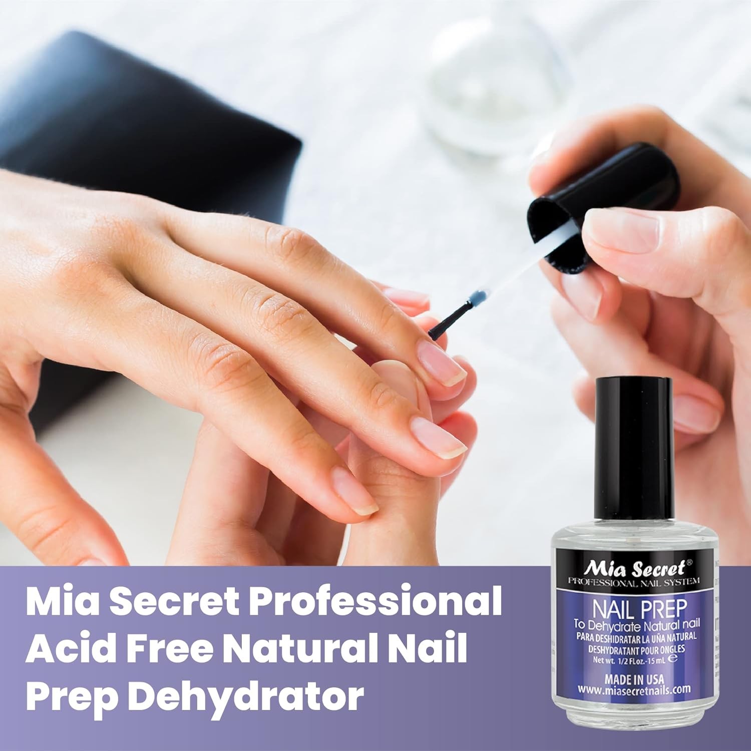 Mia Secret Professional Acid Free Natural Nail Prep Dehydrator, 15ml -…