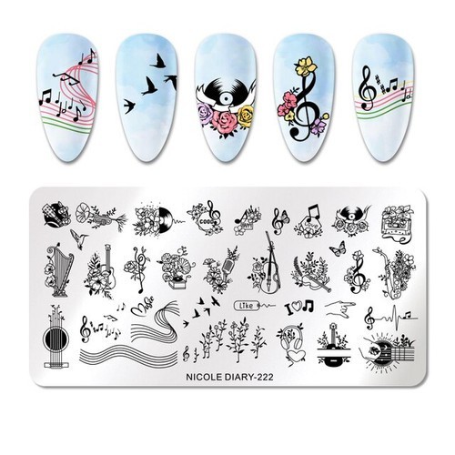 Nicole Diary Nail Stamping Plate – 222 – new
