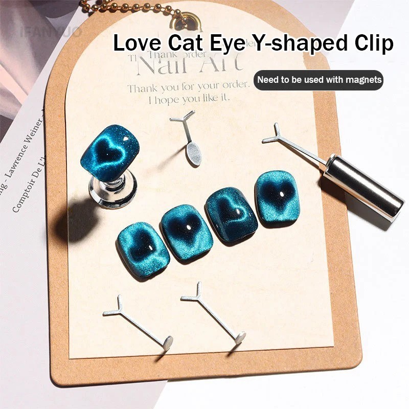 Heart Cat Eye Nail Magnet Y Shape Love Pattern Tool UK