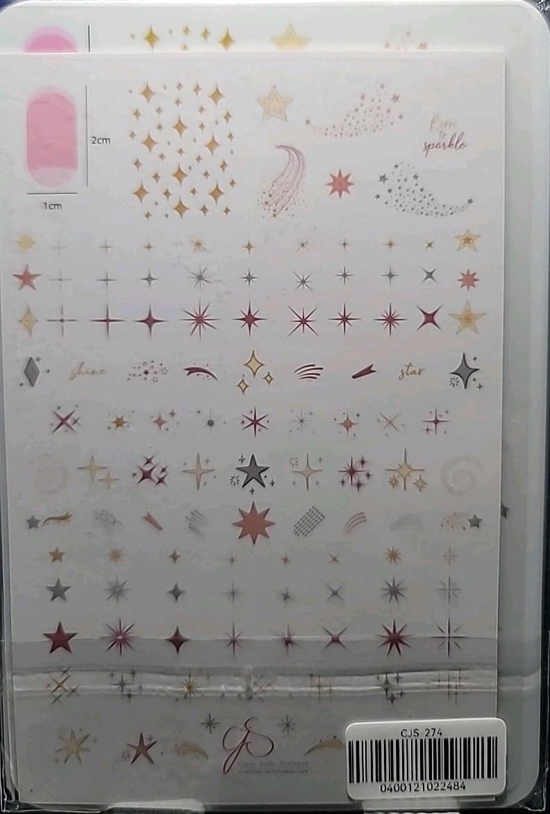 CJS Cjs-274 Clear Jelly Stamper Nail Stamp Plate Born To Sparkle