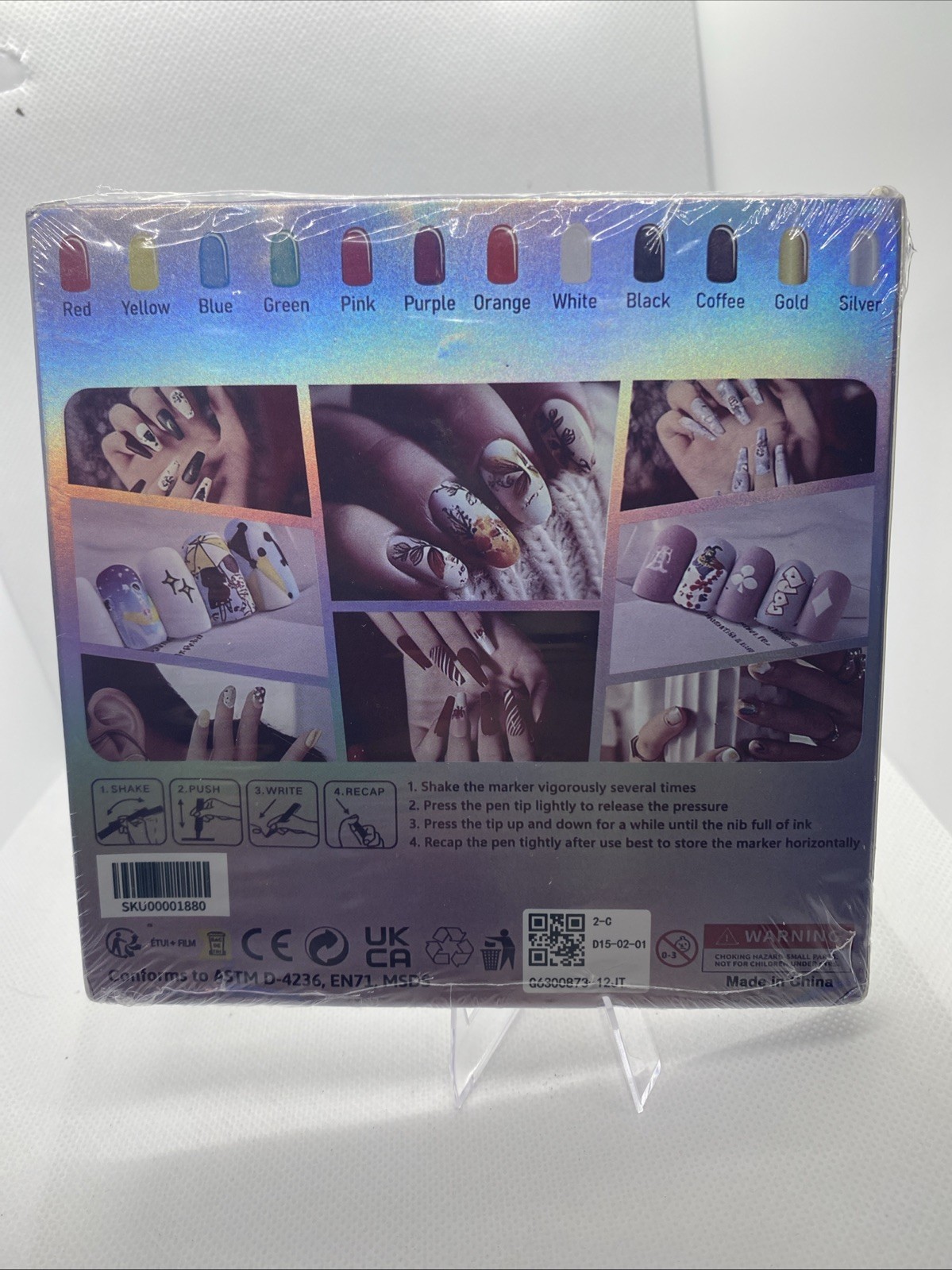 12 Color Nail Art Markers for Gel Nails DIY Nail Art Marker 3D Nail Polish Pen