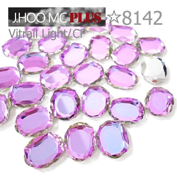 J.HOO Crystal 8142 Baroque Mirror V-Cut Fancy Rhinestones 10x8mm Nail Art (8pcs)