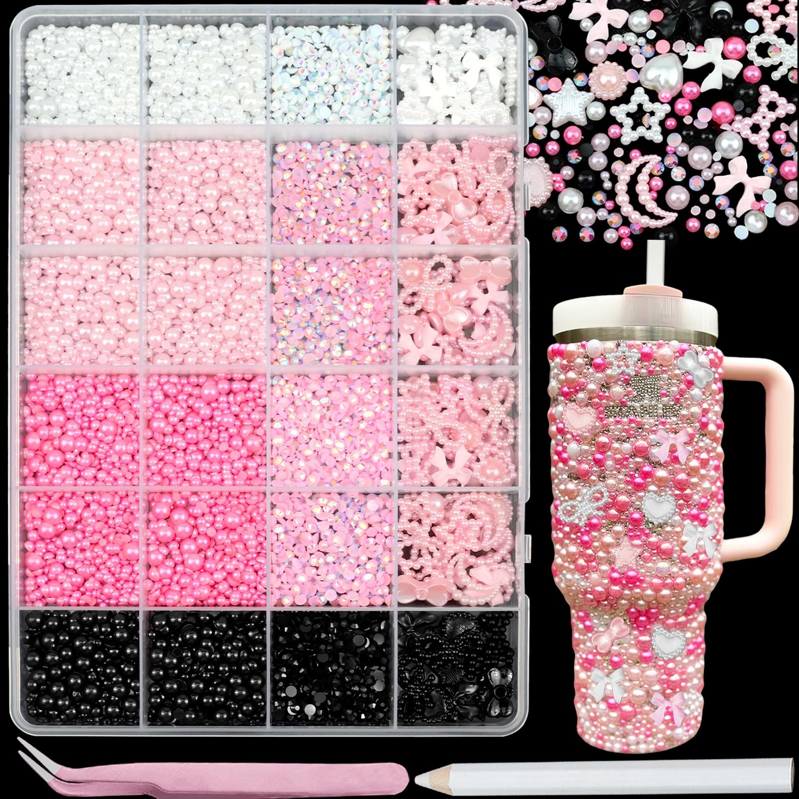 SEMATA Pink Rhinestone Kit 22-Colorful