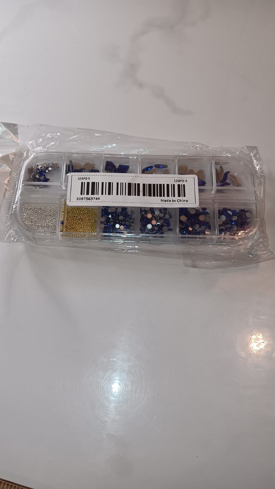 Nail Kit Includes Colorful Foils, Nail Accents In Blue, Silver, Clear, Multiple