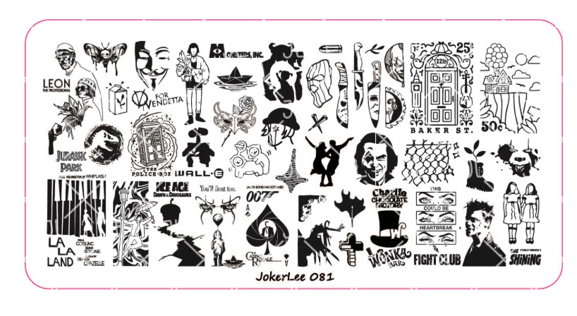 JokerLee 081 Nail Stamping Plate – New – Leon The Professional, Lala Land, Movie