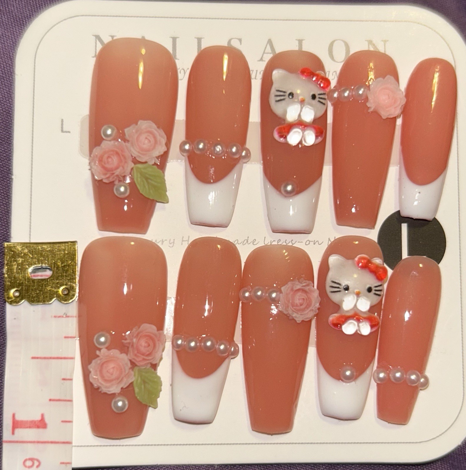 Acrylic Press-On Hello Kitty Nails