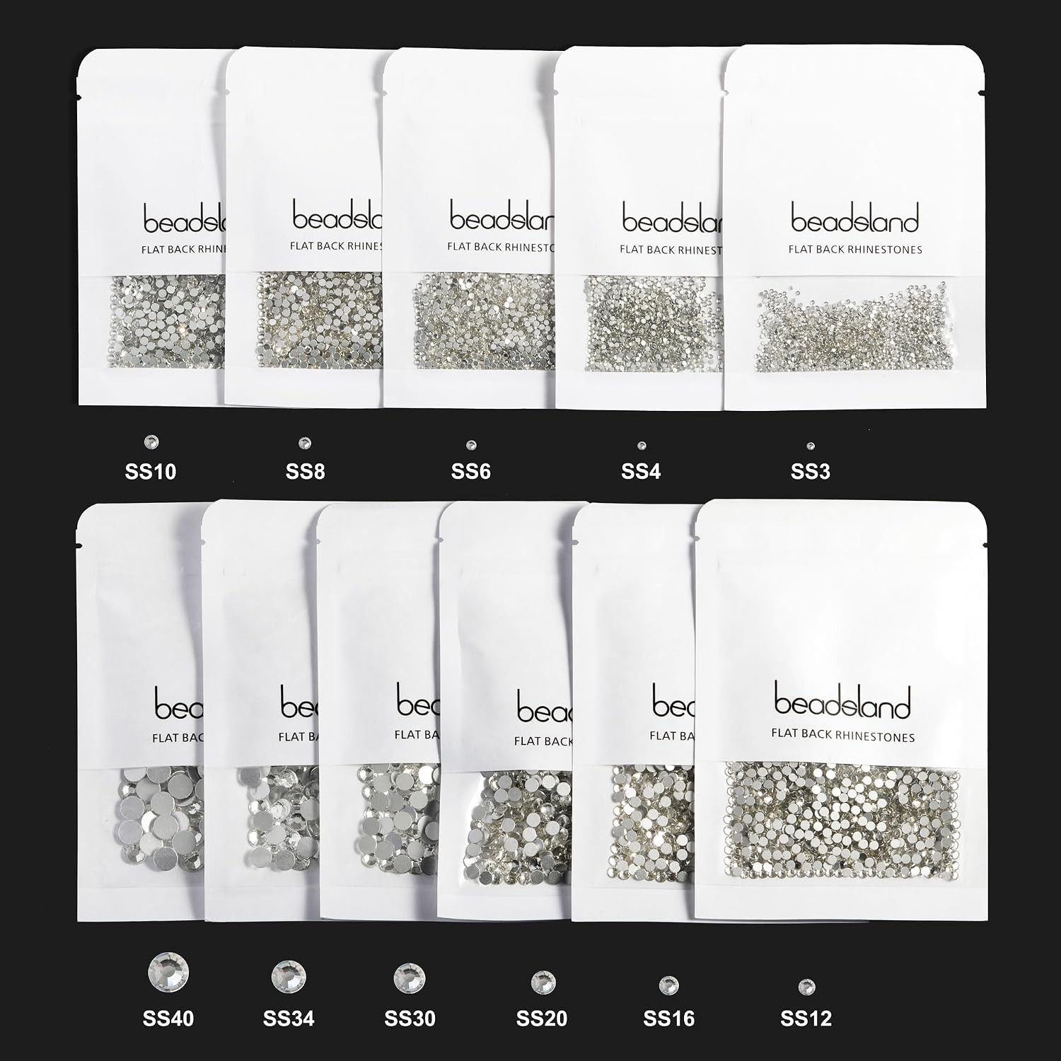 Versatile 1440 Pcs SS10 Crystal AB Rhinestones for DIY Crafts and Nail Art