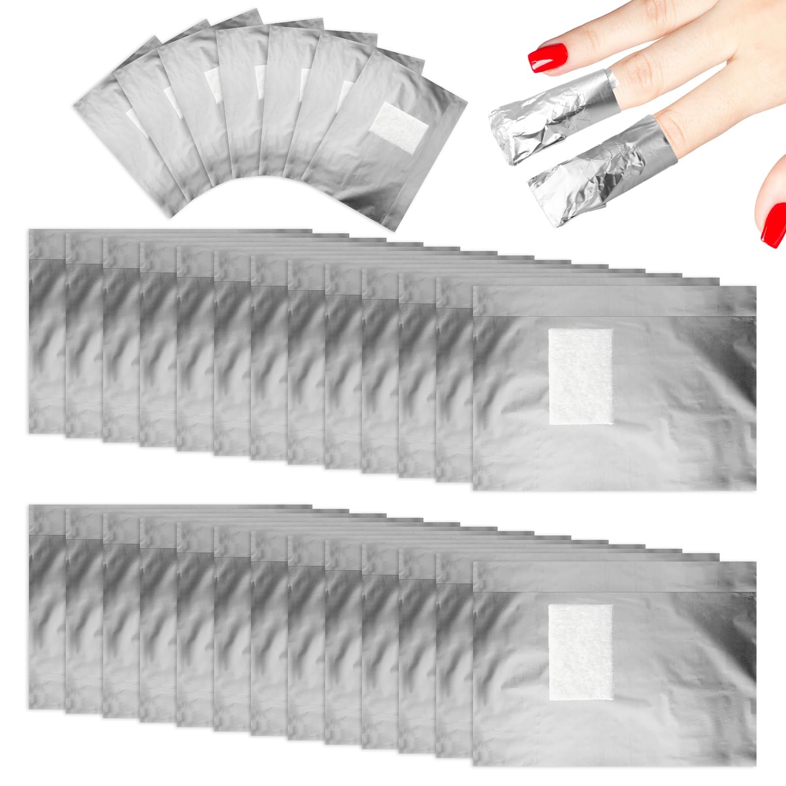 400 pcs Nail Polish Remover Foil Wraps, Foils 3.55″ *2.56″-400Pcs