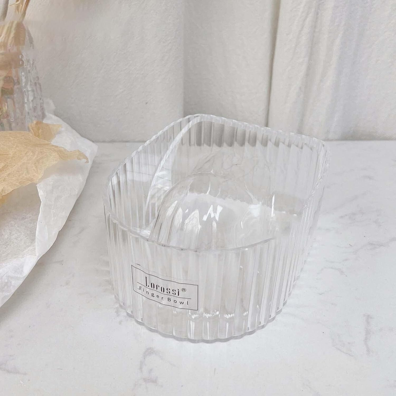 Lorossi Compact Nail Soaking Bowl Clear Soak Off Polish Remover Nail Salon