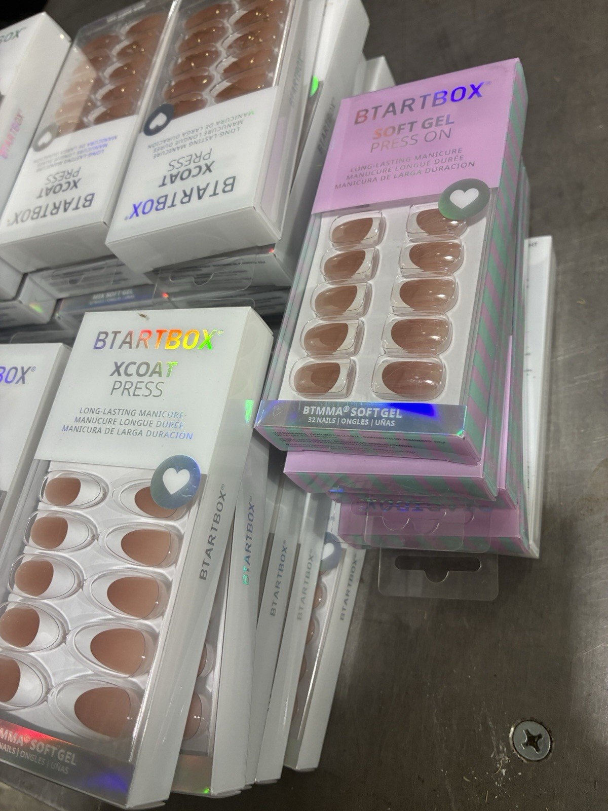 Bulk Order of 75 Units Bartbox Press On Nails. Various Sizes And Colors.