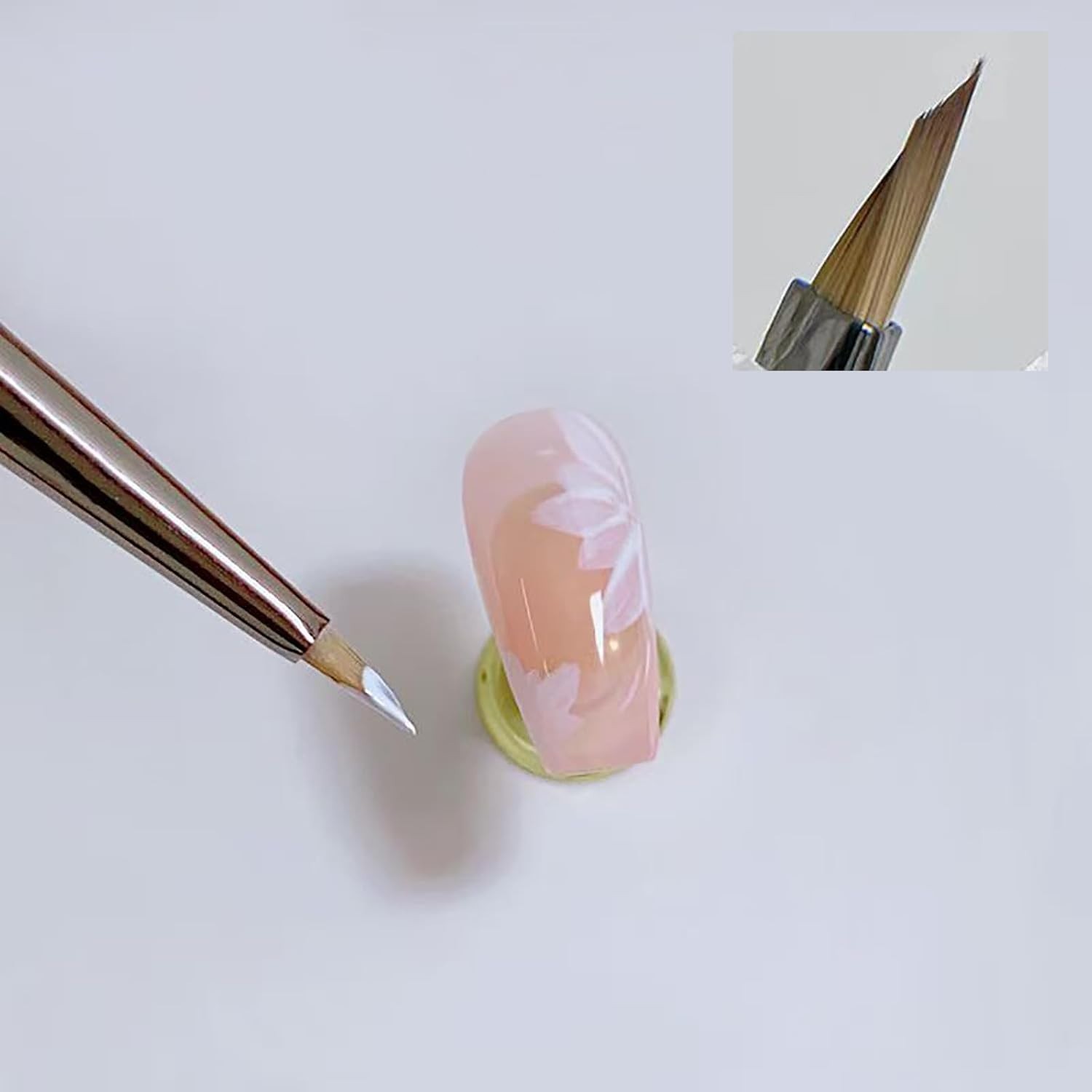1 PACK Professional Nail Art Detail Brush, Fine Liner for Floral Design, Drawing