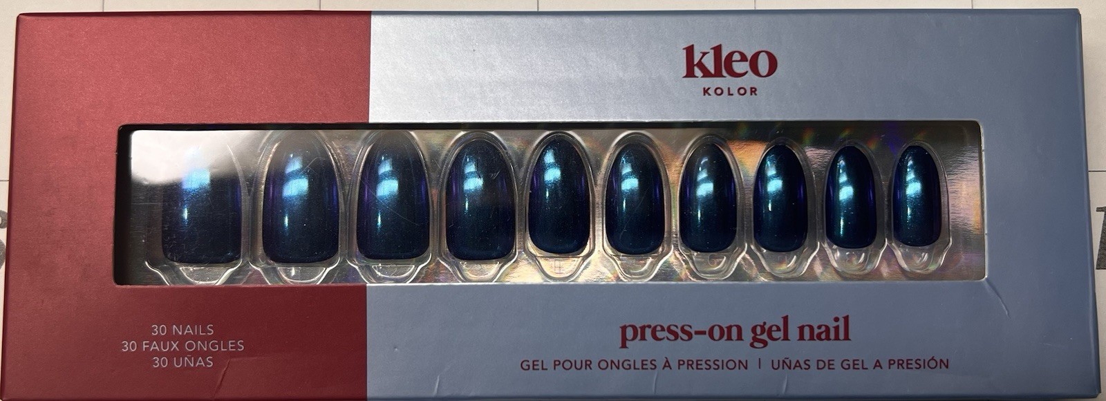 4 Sets Kleo Kolor Press On Gel Nails~Vert Jolie~Super Nova~Snowball Fight