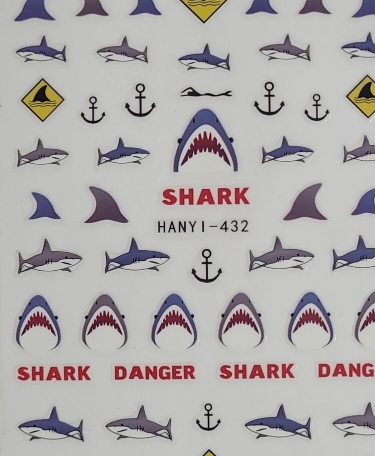 Shark Nail Art Stickers