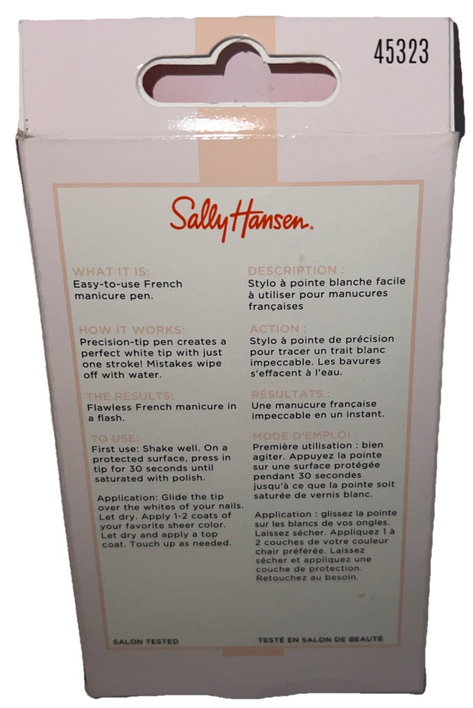 1- Sally Hansen White Traditional Tip Pen FRENCH MANICURE #45323 New See Photos