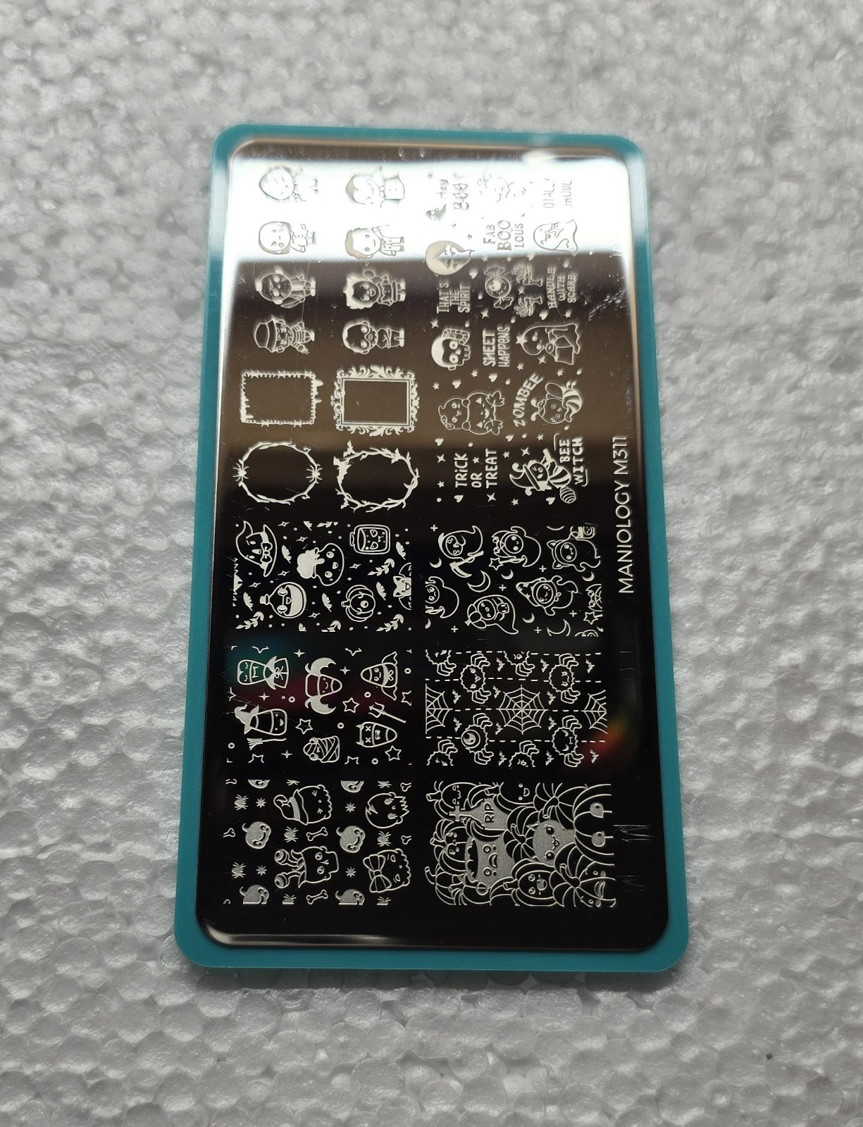 Maniology M311 Nail Stamp Plate Friendly Ghosts Haunted Halloween Vampire