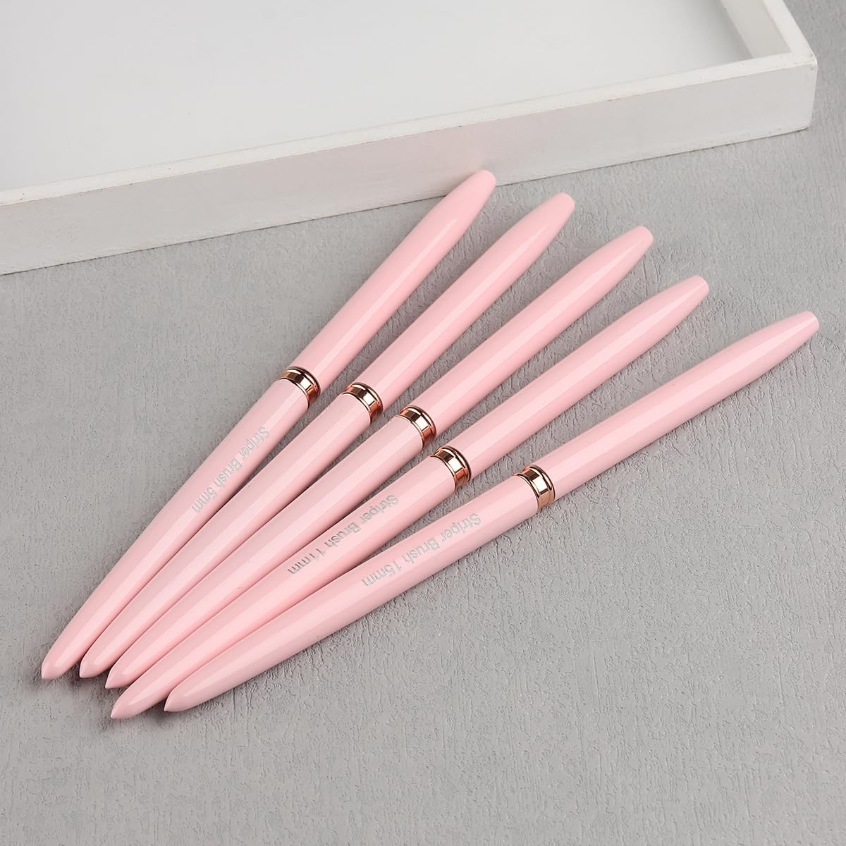 Fcozpjk Nail Art Liner Brushes, 5Pcs Nail Art Liner Brush Set, Nail Gel Polis…