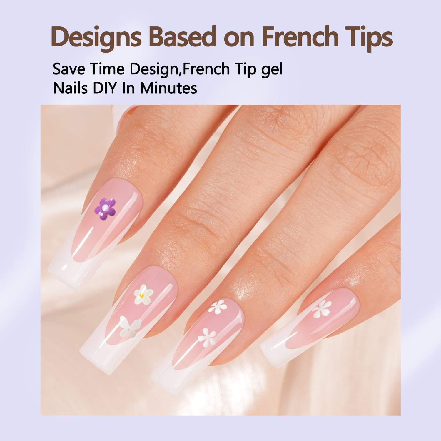 Long-Lasting 150Pcs Deep French Gel Nail Tips | Effortless Nail Art in 15 Sizes