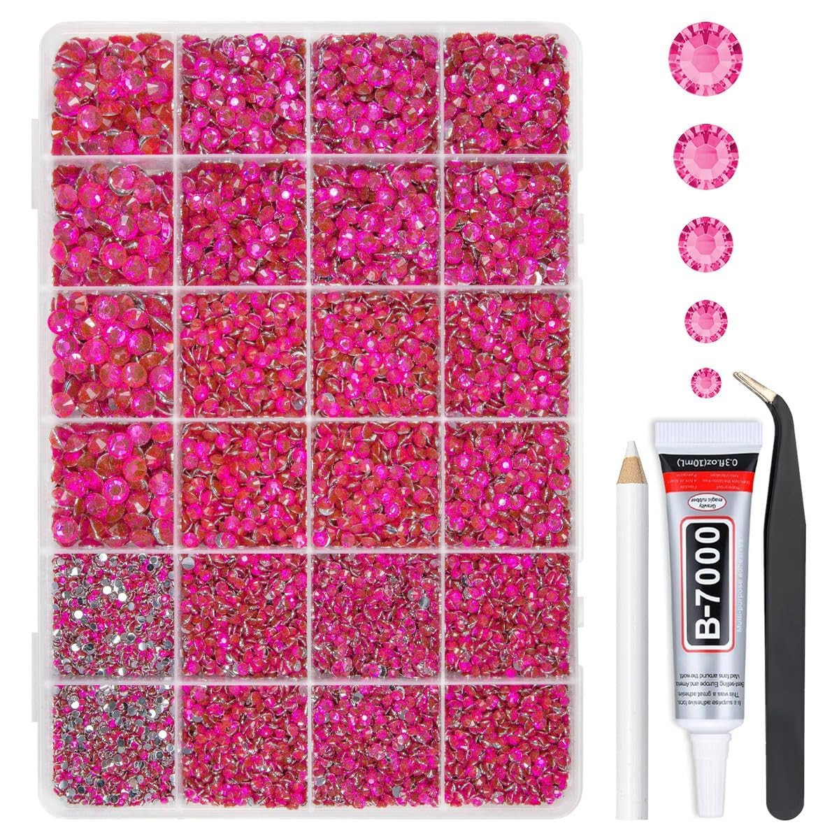 Pure White Flatback Pearls W B7000 Jewelry Glue for Bedazzling Crafting 3/4/5/6/