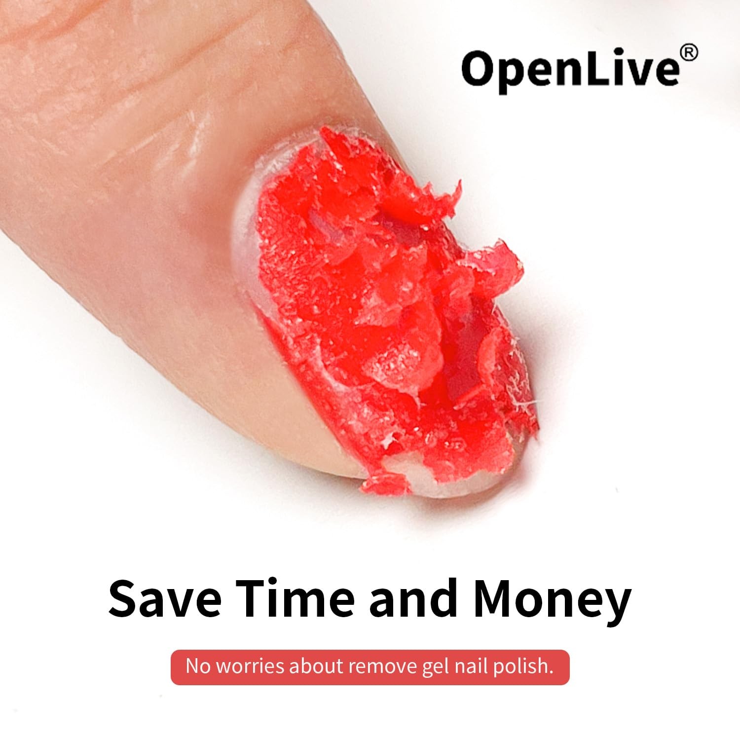 OPENLIVE 2 Bottles of 10ml Nail Gel Quick Remover, 0.17 Fl Oz (Pack 2), 3A