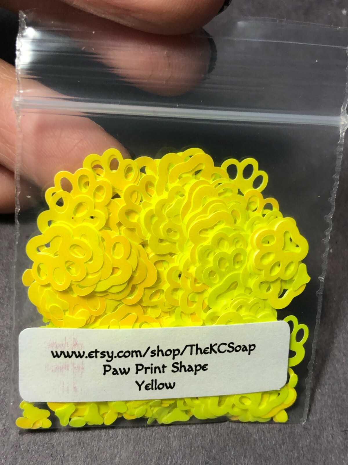 Solvent Resistant dog Paw shape 10mm Glitter U Choose Color Nail Art Face Crafts