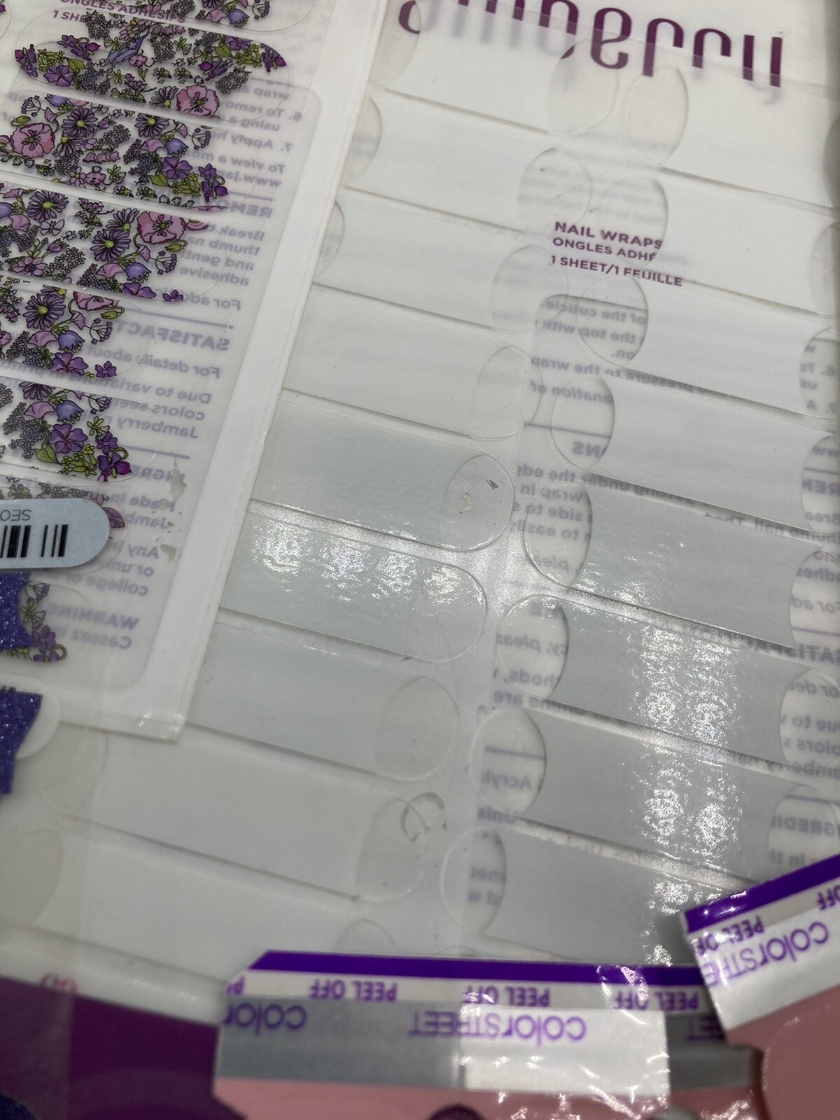 ColorStreet And Jamberry Nail Wraps Lot New Sealed Pkgs & Loose Sheets Some Cut