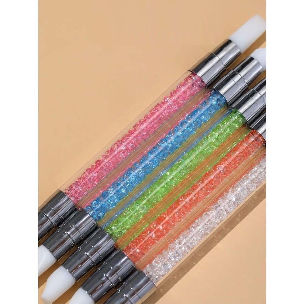Tipped Silicone Nail Art Pen for Acrylic Resin Design Foil Carving Drawing