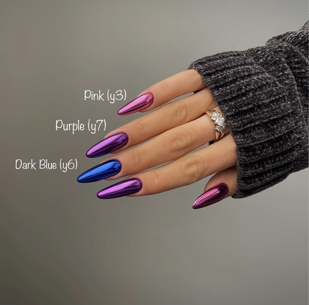 Mirror Chrome Nail Powder Unicorn Holographic Effect 60 Colours Nails Decoration