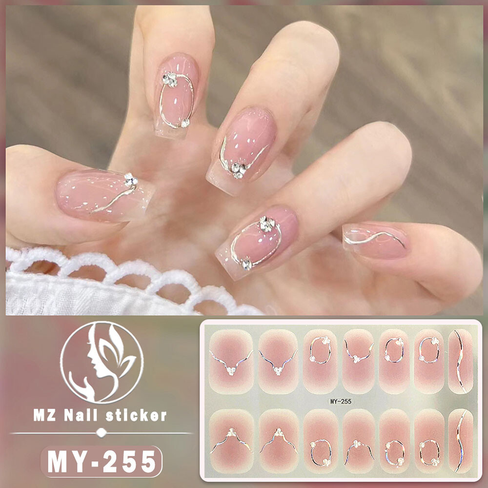 Full Size Nail Wraps Sticker Polish Manicure Art Self Stick Decor 3D Strips Lot!