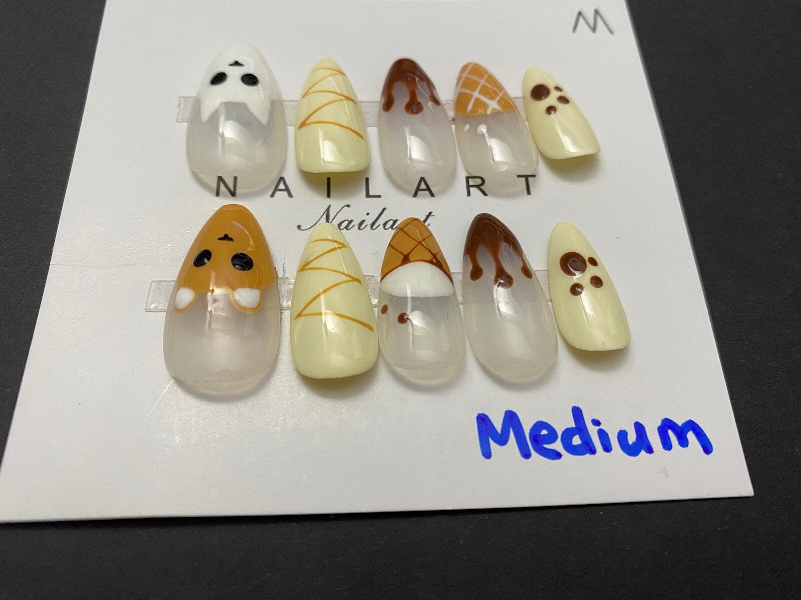 High End Pretty custom Nails Handmade press on nails-10 pcs-Medium
