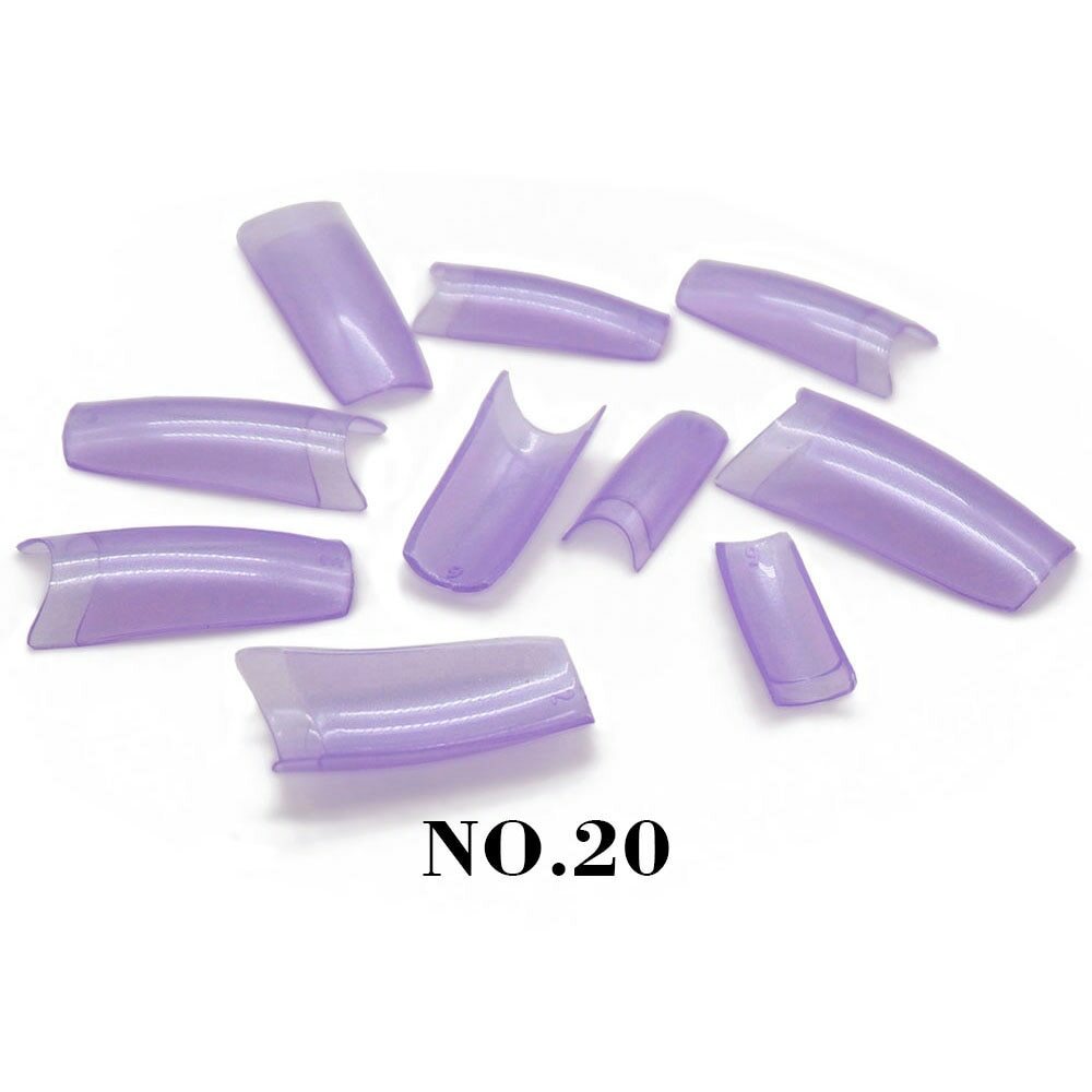 500Pcs Candy Colors French False Nail Tips Coffin UV Gel Acrylic Nails DIY Decor
