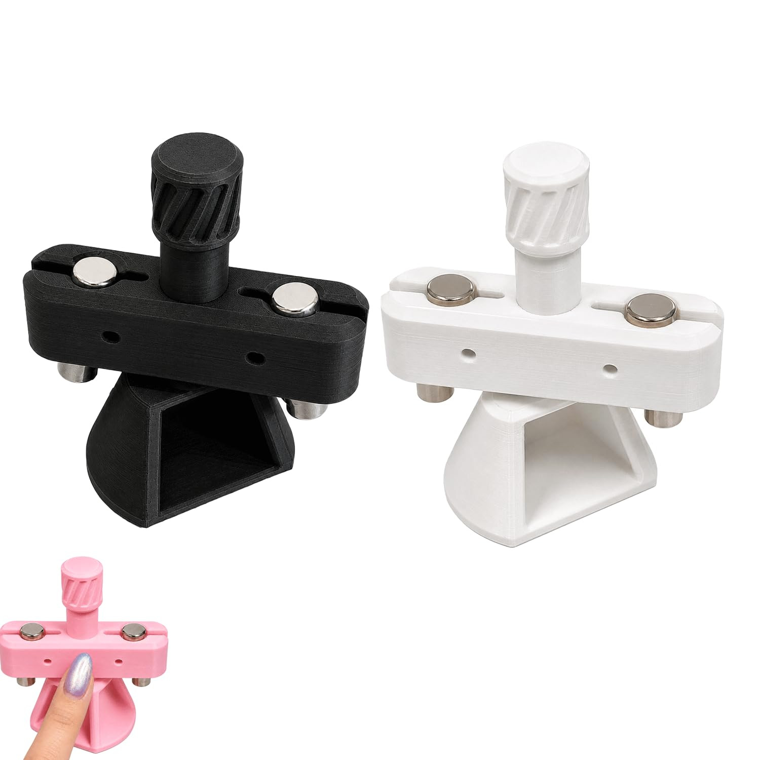 Automatic Cat Eye Magnet for Nails, Cat Eye Nail Magnet Holder with 2 Magnets, 3