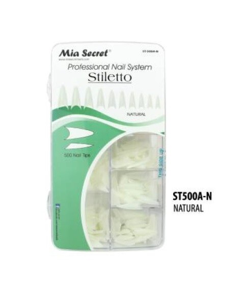 Mia Secret Nail Tips STILLETO /ROYAL FANCY -White, Clear, Natural *CHOOSE YOURS