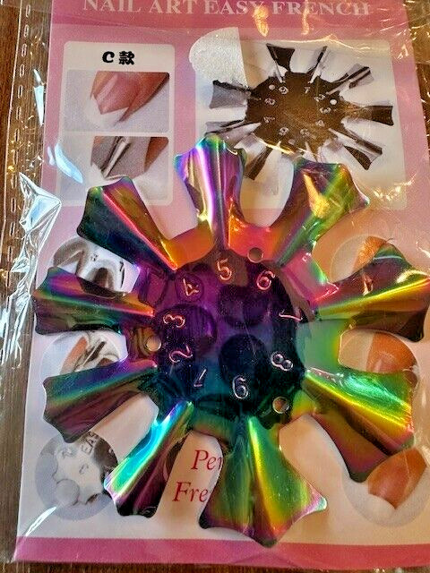Nail Art Easy French Metal Template Oval V French Acrylic Water Drop Cutters LOT