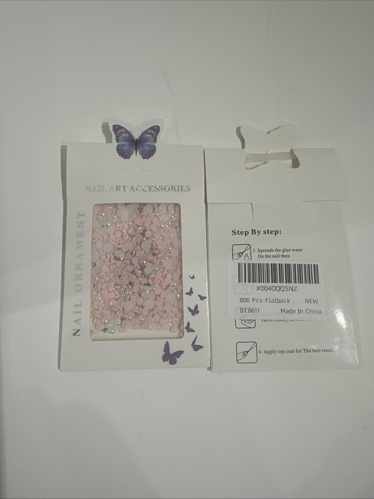 New 2pks Nail Art Accessories Ornament 800pcs Flat Back Rhinestones