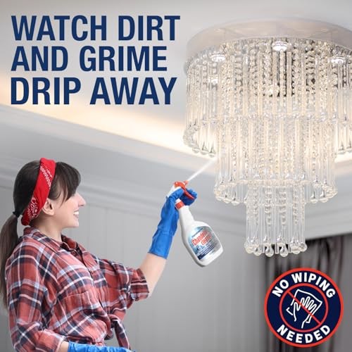 Chandelier Cleaner Drip Dry Spray – No Wipe Formula for Effortless, Streak